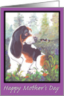 Basset Hound Puppy Dreamer Mother’s Day card
