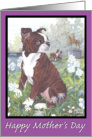Boston Terrier Puppy Dreamer Mother’s Day card