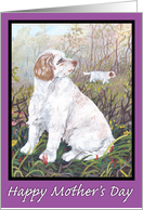 Clumber Spaniel Puppy Dreamer Mother’s Day card
