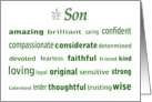 Son Word Cloud card