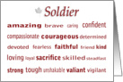 Soldier Word Cloud card