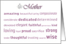 Mother Word Cloud card