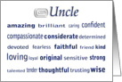 Happy Birthday Uncle Word Cloud card