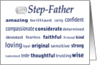 Happy Birthday Step-Father Word Cloud card