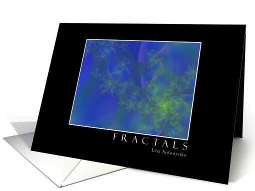 Blue and Yellow Fractals card (184693)