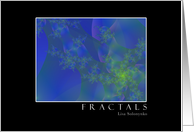 Blue and Yellow Fractals card