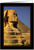 The Sphinx with Birds and Pyramid card