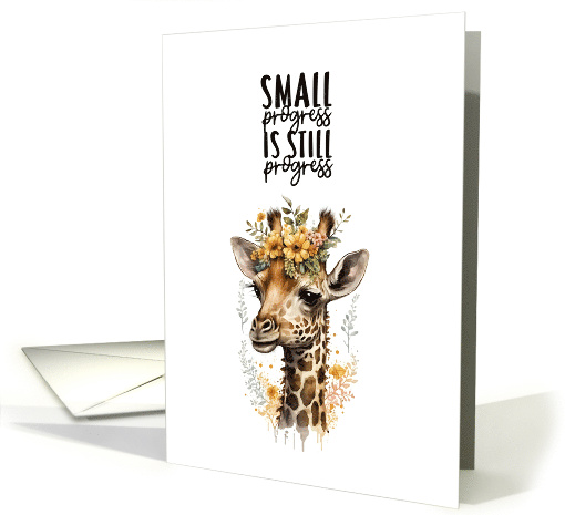 Baby Giraffe - Small Progress is Still Progress card (185916)
