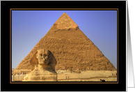Egyptian Sphinx and Pyramid card