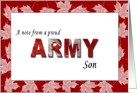 Proud Army Son card