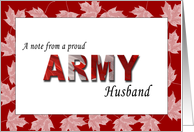 Proud Army Husband card