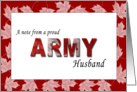 Proud Army Husband card