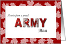 Proud Army Mom card