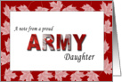 Proud Army Daughter card