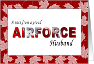 Proud Airforce Husband card