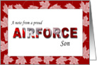 Proud Airforce Son card