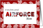 Proud Airforce Mom card