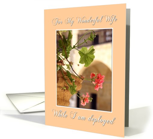 For My Wife - While I Am Deployed, flowers card (256215)