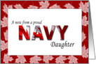 Proud Navy Daughter card