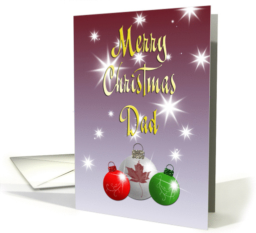 Merry Christmas Dad card (257731)