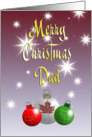 Merry Christmas Dad card