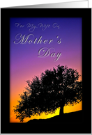 For My Wife on Mother`s Day card