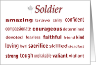 Soldier Word Cloud card