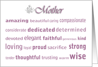 Mother Word Cloud card