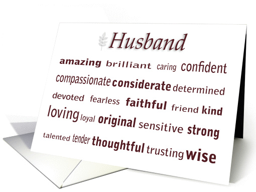 Husband on Father's Day Word Cloud card (374347)