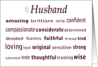 Husband on Father’s Day Word Cloud card