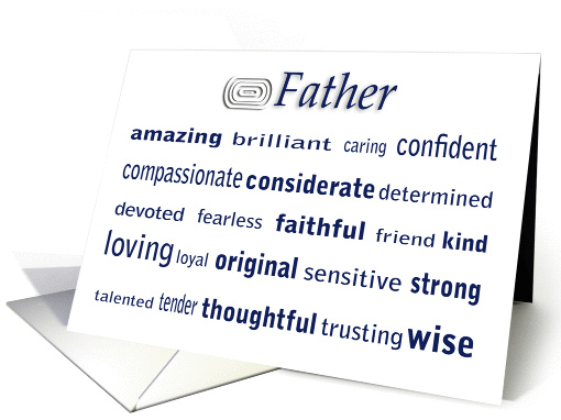 Happy Father's Day Word Cloud card (374348)