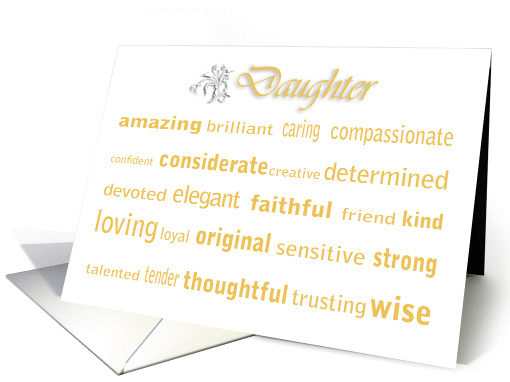 Daughter Word Cloud card (374349)