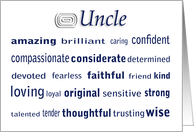 Happy Birthday Uncle Word Cloud card