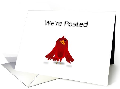 We're Posted Cartoon Bird card (375032)