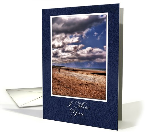 I Miss You, beach scene card (614078)