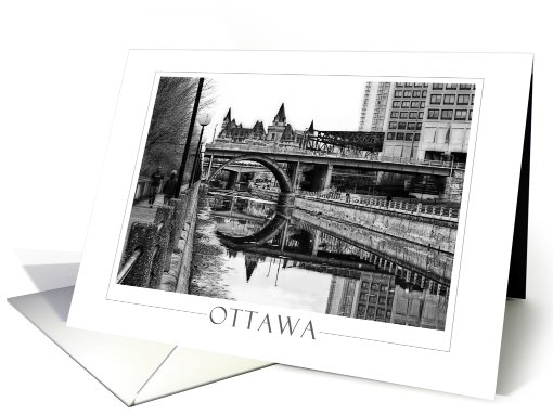 Ottawa Canada, Black and White Photograph card (614376)