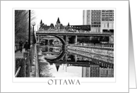 Ottawa Canada, Black and White Photograph card