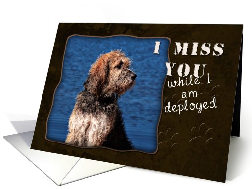 I Miss You While I am Deployed, Dog card (614864)
