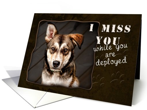 I Miss You While You are Deployed, Dog card (614878)
