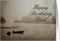 Happy Birthday Dad, Boat in Lake card