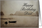 Happy Birthday Dad, Boat in Lake card