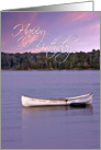 Happy Birthday, Boat in Lake card