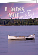 I Miss You While You are Deployed, Boat in Lake card
