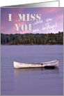 I Miss You While You are Deployed, Boat in Lake card