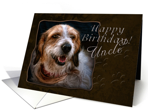 Happy Birthday Uncle, Dog card (615536)