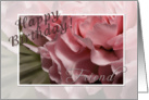 Happy Birthday Friend, Pink Flower card