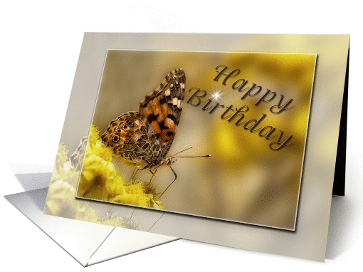 Happy Birthday, Butterfly card (615986)