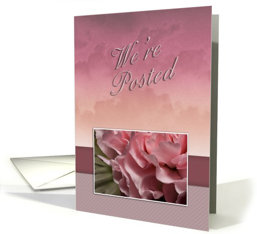 We're Posted, Pink Flower card (616156)