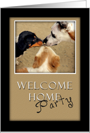 Welcome Home Party, dogs card
