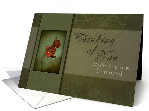 Thinking of You - While You are Deployed, Flower with... (621546)